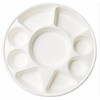 9 Compartment Round Biodegradable Divided Plates 50 Count