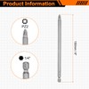sourcing map 2pcs PZ2 Screwdriver Bit 1/4" Hex Shank 150mm/6