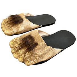 Billy Bob's Big Old Hairy Feet Costume Novelty Slippers, Large