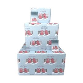 Twizler Funny Christmas Wrapping Paper - Pigs In Blankets - 4 Sheets & 4 Tags - 70cm x 50cm Folded Sheets - Funny Xmas Gift Wrap