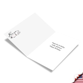 NobleWorks Humorous Birthday Greeting Card with 5 x 7 Inch Envelope (1 Card) Proof of Delivery C7867BDG