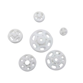 1 caja/15 juego de botones invisibles pequeños de plástico a presión para coser ropa (blanco, 10 mm)
