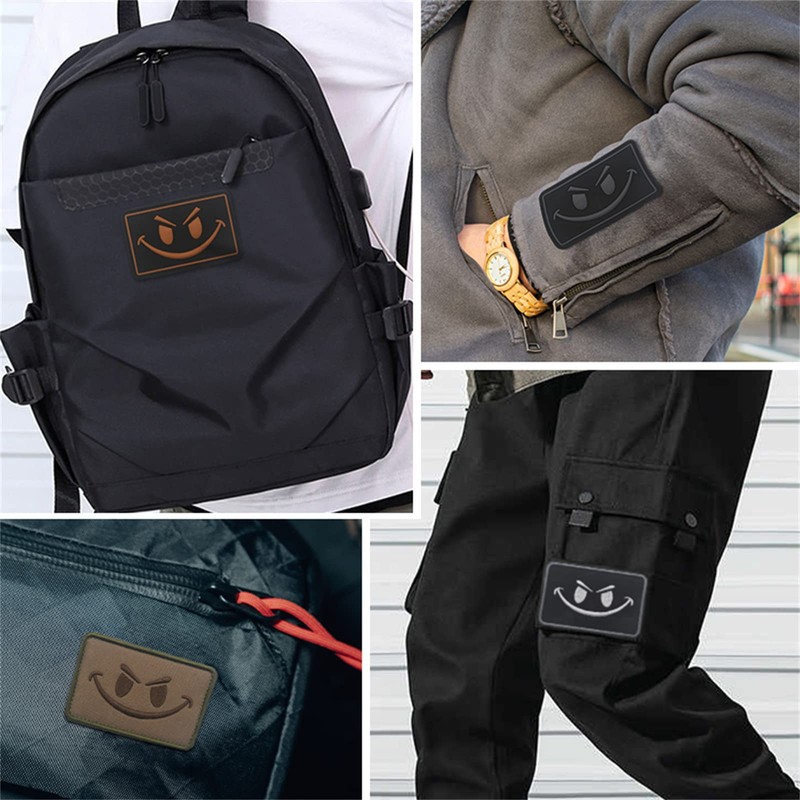 Trayosin PVC Velcro Patch Bad Smiley Smiling Face Morale Tactical