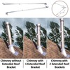 6" Extended Chimney Stove Pipe Roof Bracket Support, Stainless Steel