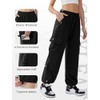 COPYLEAF Cargo Pants Women High Waisted Parachute Pants with Pockets
