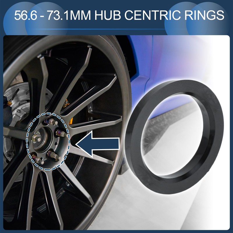 INFINAUTO Hub Centric Rings,56.6mm ID 73.1mm OD Car Wheel Hubrings