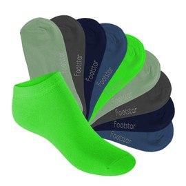 Footstar Sneak It! children's trainer socks (10 pairs), short socks for girls and boys - Cool colours, size: 31-34