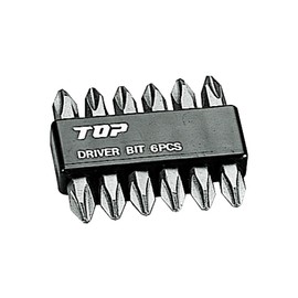 TOP DB2-4506 Driver Bit Magnet Catch + No.2 for Electric Drills, Total Length 1.8 inches (45 mm), Pack of 6