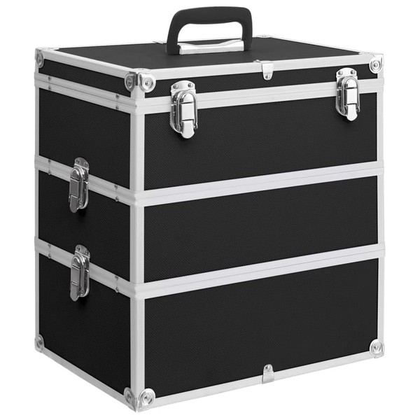Udorich Make-up Case with 3 Detachable Tiers and Carrying Handle,