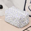 Kryzalite Floral Pattern Quilted Large Capacity Soft Cotton Cosmetic Bag