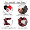 124Pcs Red and Black Balloons Garland Kit, Different Sizes Confetti