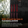 Hanging 12 Bats Baseball/Softball Dugout Organizer, Hanging Bat Bag, 600D