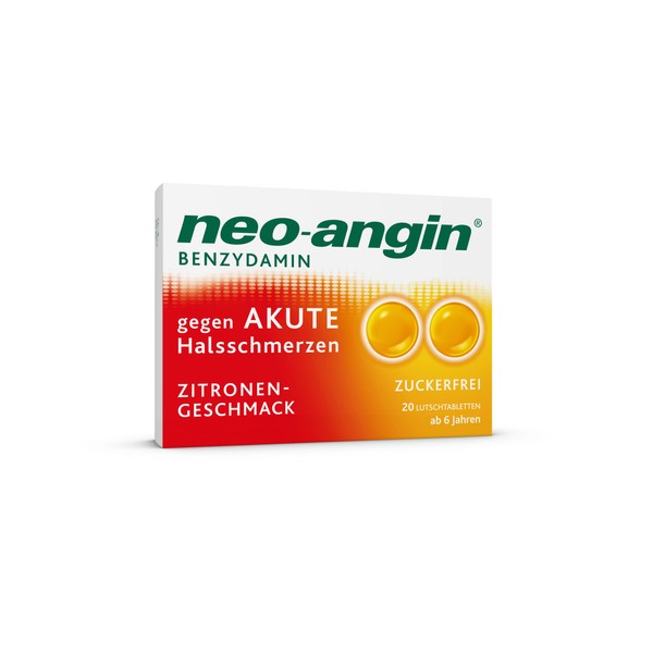 Neo ANGIN Benzyd Amin Acute Lemon Pack of 20 A Sore Throat Lozenges