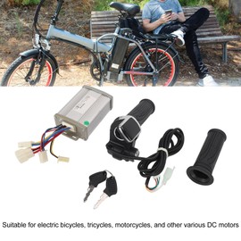 Topyond Ebike Motor Speed Controller Throttle Grip Kit, 48V 800W Motor Speed Controller with 48V Screen Display Throttle Grip for Electric Bikes Tricycles Motorcycles