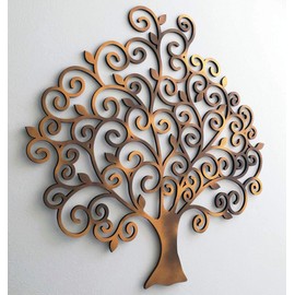 kh Teile Wall Decoration Wooden Tree of Life Tree Wall Picture 3D Indoor Outdoor Garden Gift Idea Wall Decoration Wall Decoration (40 x 40 cm)
