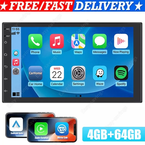 Unbranded 4G+64G Double 2 DIN Android 13 CarPlay 7" Car