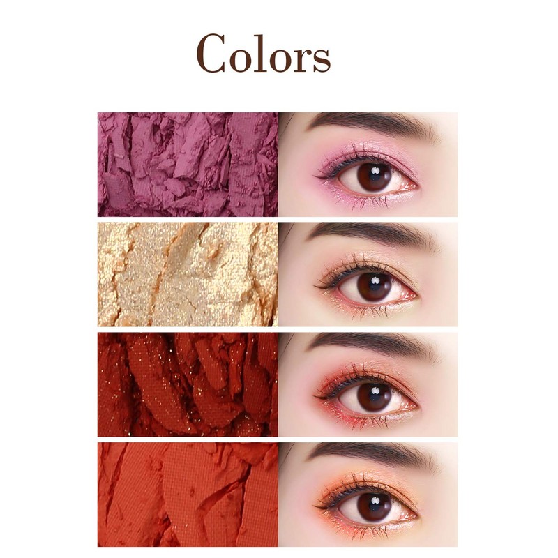 HEXZE Eyeshadow Eyeshadow Palette Makeup Palette 4 Colors, High Coloring,