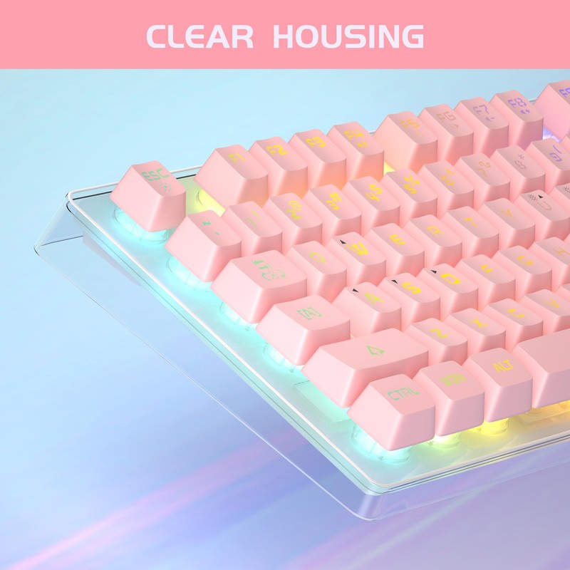 Gaming Keyboard and Mouse Combo, K1 RGB LED Backlit Keyboard