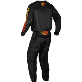 Fly Racing F-16 Black/Yellow/Orange Youth Moto Gear Set - Pant and Jersey Combo
