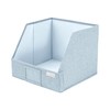 VIVIDECOR Trapezoid Storage Bins – 12"x12"x10"x 4" Closet Shelf Organizer