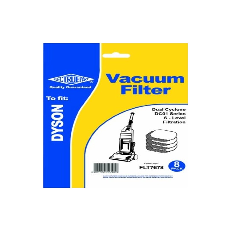 Electruepart Filter set to fit Dyson DC01 Series 8 Pack