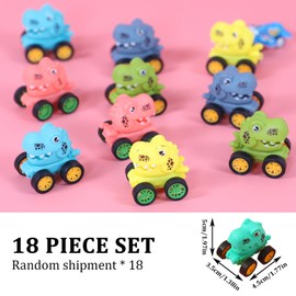 Pack of 18 Dinosaur Toy Cars, Pull Back Baby Toy, Wind Up Car, Small Car Toy, Vehicles, Dinosaur, Pull Back Car, Children's Pinata Stuffing, Small Items, Gift for 3 - 8 Years Boys