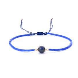 Miyuki Reisperlen Armband Glücksstein Damen, Handgemacht Strang Reisperlen auf Schnur Verstellbar, Gute Reise Talisman Wunsch Sicherheit Wohlstand Guard Ihre Liebe Geschenk für Frauen Mädchen