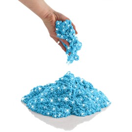 CoolSand Sparkling Blue Sapphire 2 Pound Refill Pack - Moldable Indoor Play Sand in Resealable Bag