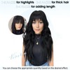 Vivien Micro Ring Real Hair Extensions, Black Extensions, Real Hair,