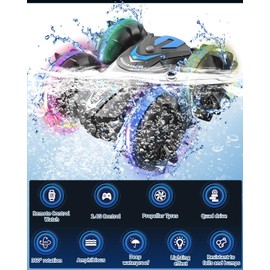 Zhufas Amphibian Remote Controlled Car from 4 5 6 7 8 9 Years, Gift Boy RC Car Remote Controlled Outdoor Toy Children for Boys Girls from 3-12 Years, Indoor and Outdoor Games