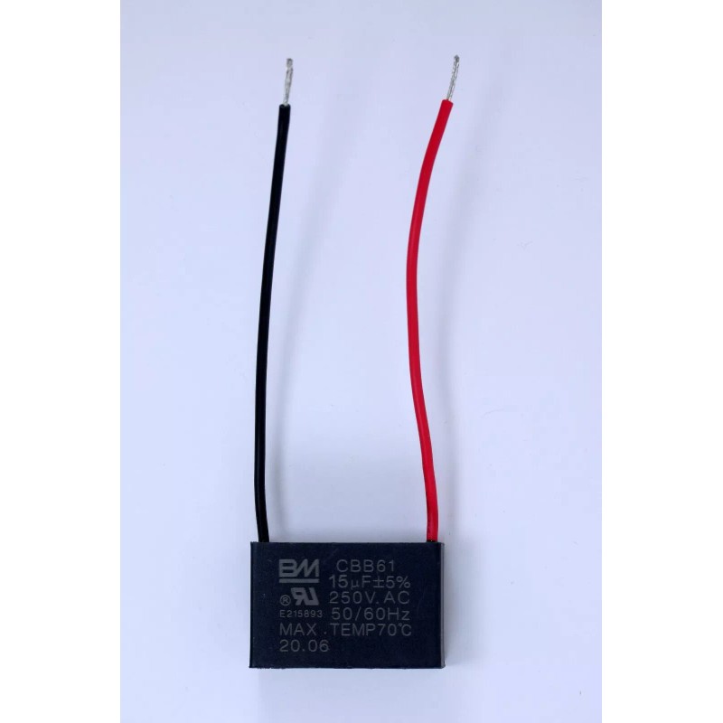 New Tech FAN CAPACITOR CBB61 15uf 2 WIRE