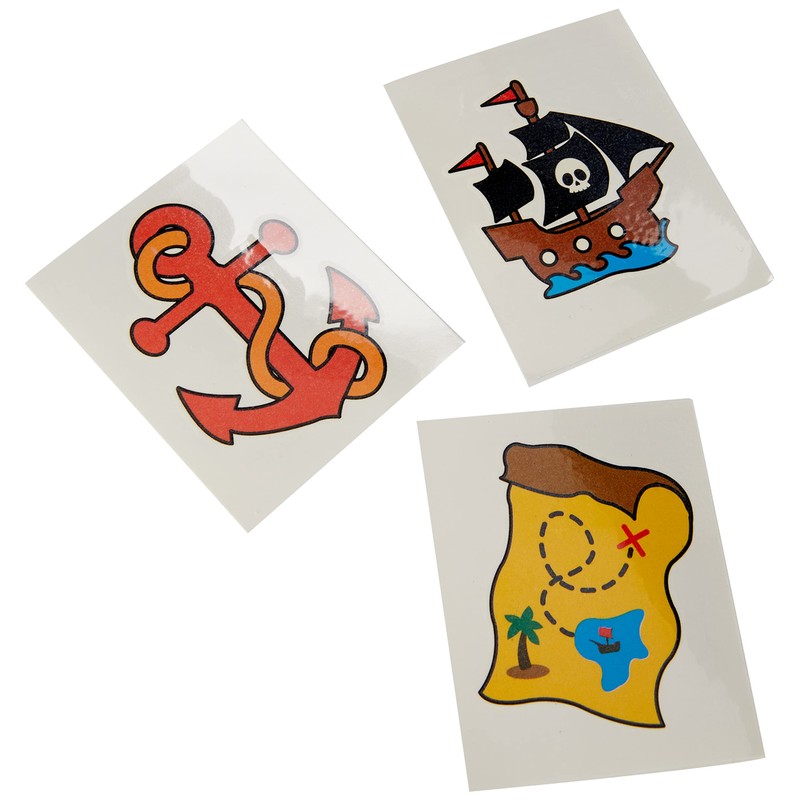 Baker Ross AC882 Pesky Pirate Temporary Tattoos (Pack of 24)