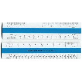 Staedtler Flat Scale, 12 Inch Architectural Scale Ruler, 56189-10BK