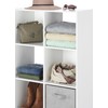 Whitmor 6 Cube Bookcase, 3 Tier Stackable MDF Bookself, Open