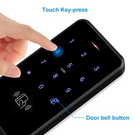 HFeng Outdoor IP68 Waterproof RFID Keypad Touch Access Control System Rainproof WG26/34 125KHz Card Reader + 10pcs EM4100 Keyfobs