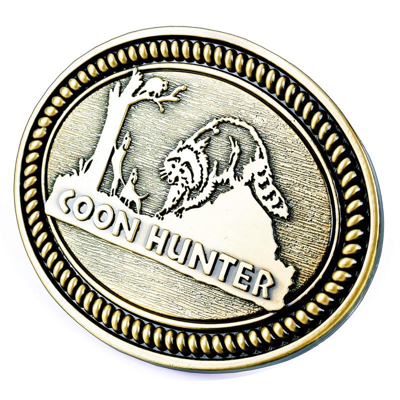 Coon Hunter Animal Design Cowboy Belt buckle