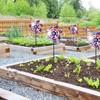 BATTIFE Reflective Pinwheels for Yard and Garden, Pre-Installed Sparkly Blind