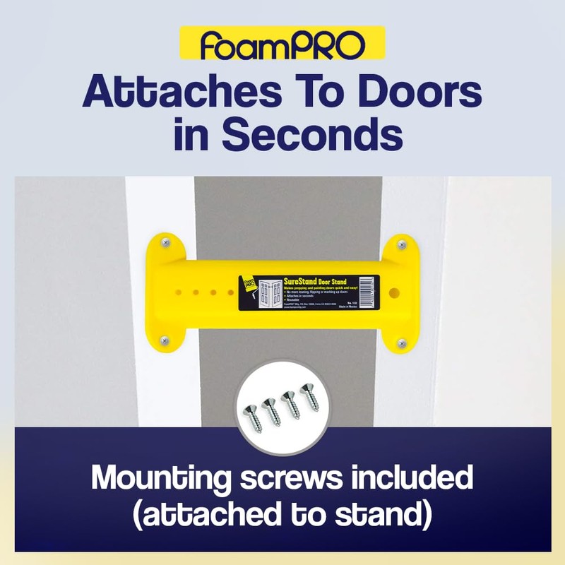 FoamPRO 132 Spray Painting Door Stand with 4 Mounting Screws