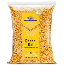 Rani Chana Dal (Split Desi Chickpeas without skin) 64oz (4lbs) 1.81kg Bulk ~ All Natural | Gluten Friendly | NON-GMO | Kosher | Vegan | Indian Origin