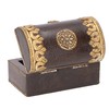 GURU SHOP Rustic semi-circular small treasure chest, wooden box, jewellery