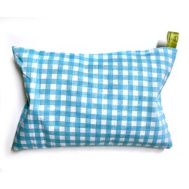 Miniblings Cherry Stone Pillow Cold Checked Turquoise White 23 x 17 cm