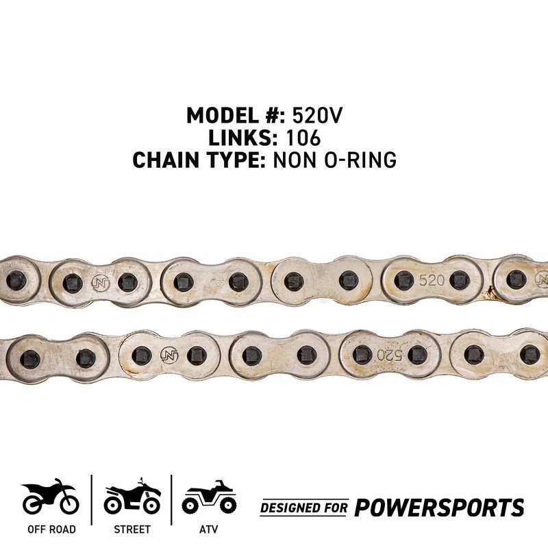 NICHE Drive Sprocket Chain Combo for Kawasaki Ninja 400 Front