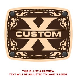 CityLocs Custom Initials Hat with Engraved Leather Patch - Letter: X, Hat Color: Black Trucker