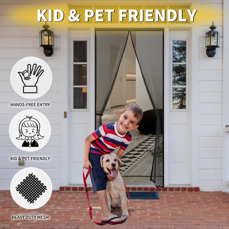 Magnetic Screen Door - Fit for Door Size:36 x 82