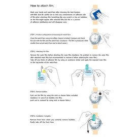 Watch Face Screen Protector Guard Clear Protective Foils Shield Film [Front 3pcs] (40mm)