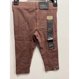 Gerber Modern Moments Baby Girl Leggings NWT SZ 3-6 Months Brown Solid