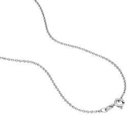 NKlaus Anchor Chain 925 Silver Tarnish-Resistant Women Girls 1.1 mm Wide Necklace, Sterling Silver