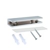 Dulles Glass Floating Shelf Brackets, Rectangular Clamps Heavy Duty, Chrome,
