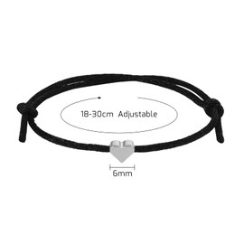 Bestomrogh 10 Pcs Heart Rope Bracelets Couple Bracelets, Adjustable Friendship Bracelets Long Distance Matching Bracelet Jewelry Gift for Best Friends Lover Couple Mens Teen Girls