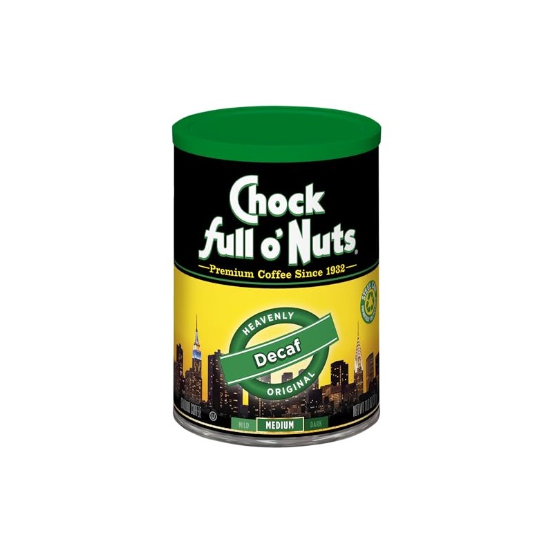 Chock full o'Nuts Coffee Original Decaf Ground, 11 Ounce (Pack